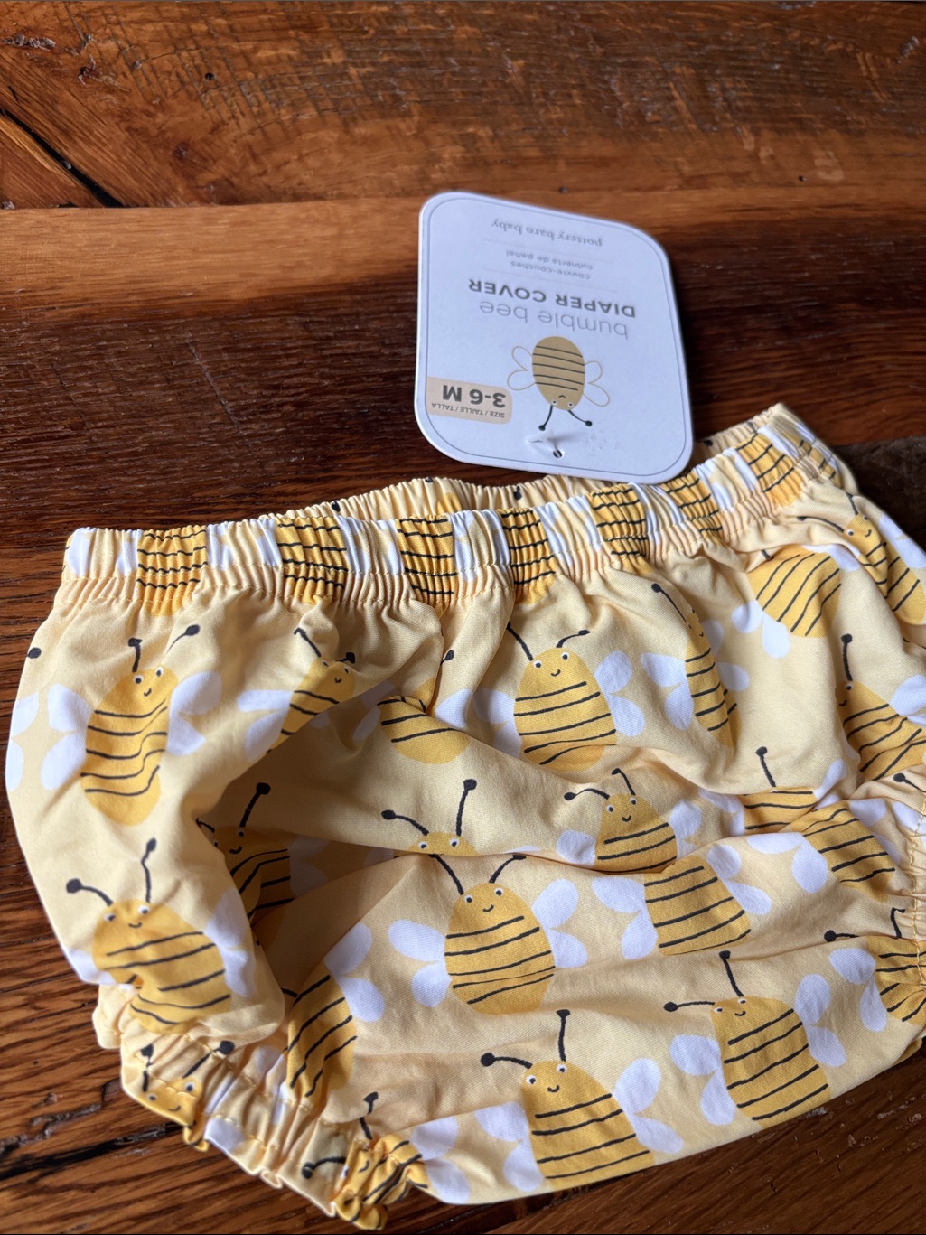 Pottery Barn Kids Baby Bees Diaper Cover Teal Navy Blue Unisex New Sz 3-6 Mo — image 2 of 5